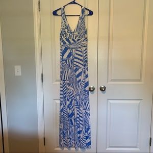 Lilly Pulitzer Sloane maxi dress in blue yacht sea